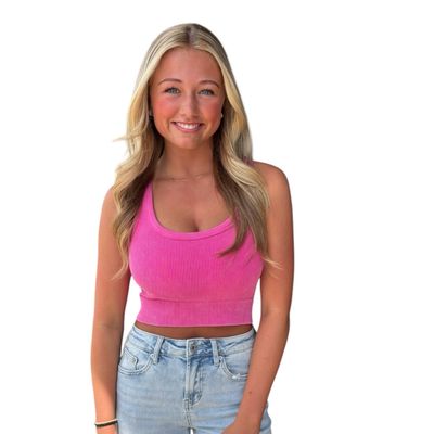 Jenni Crop Tank-Pink