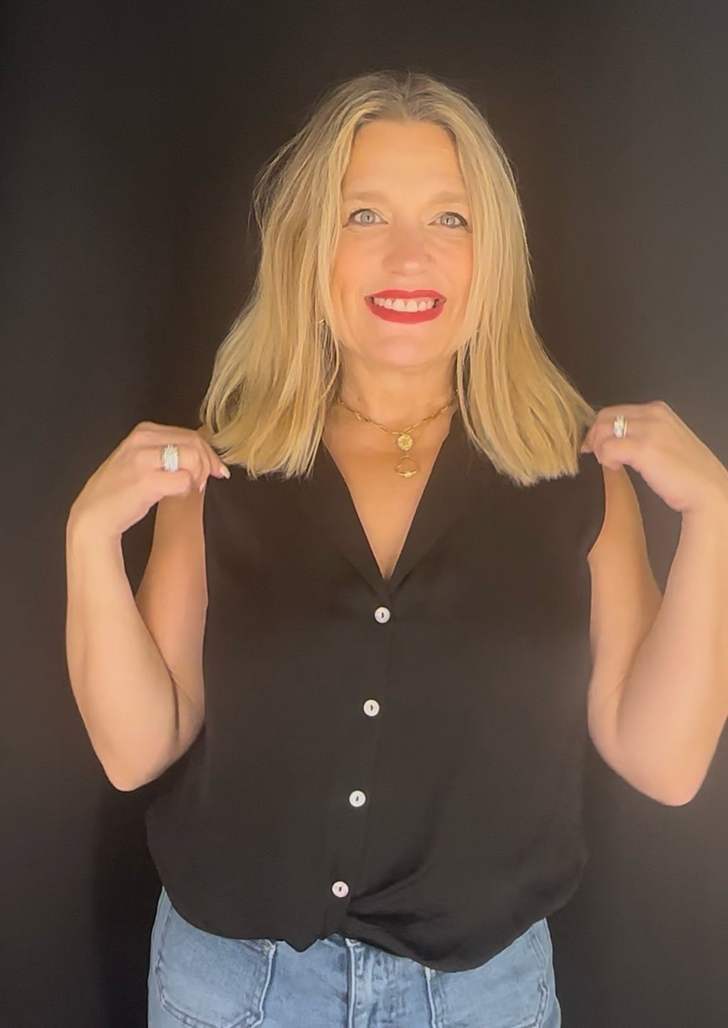 Emily Knotted Top-Blk