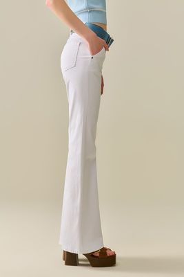 All White Softy Flares