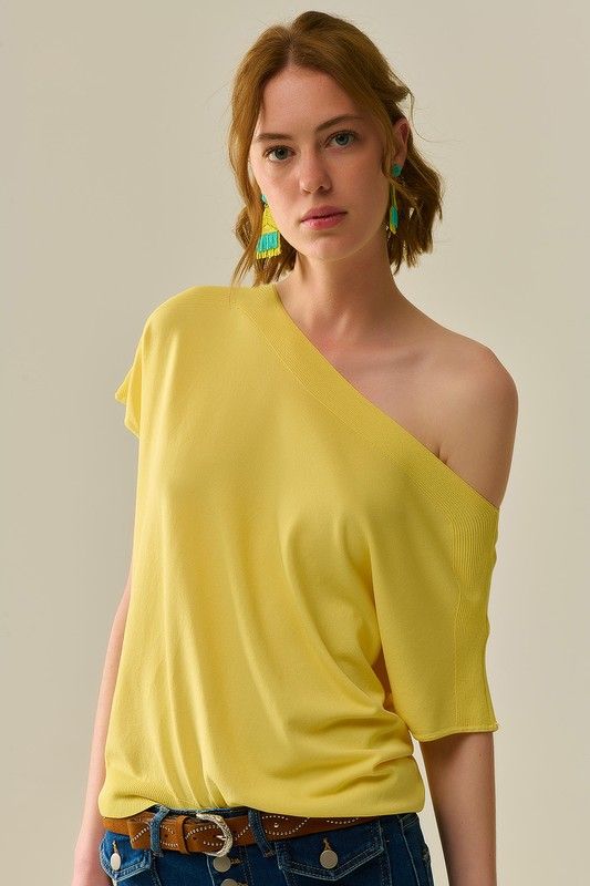 Lemon Off Shoulder Top