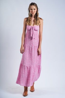 Ditsy Floral Tie Front Maxi