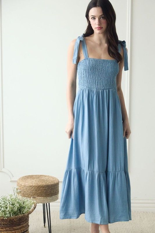 Sweet Chambray Maxi Dress