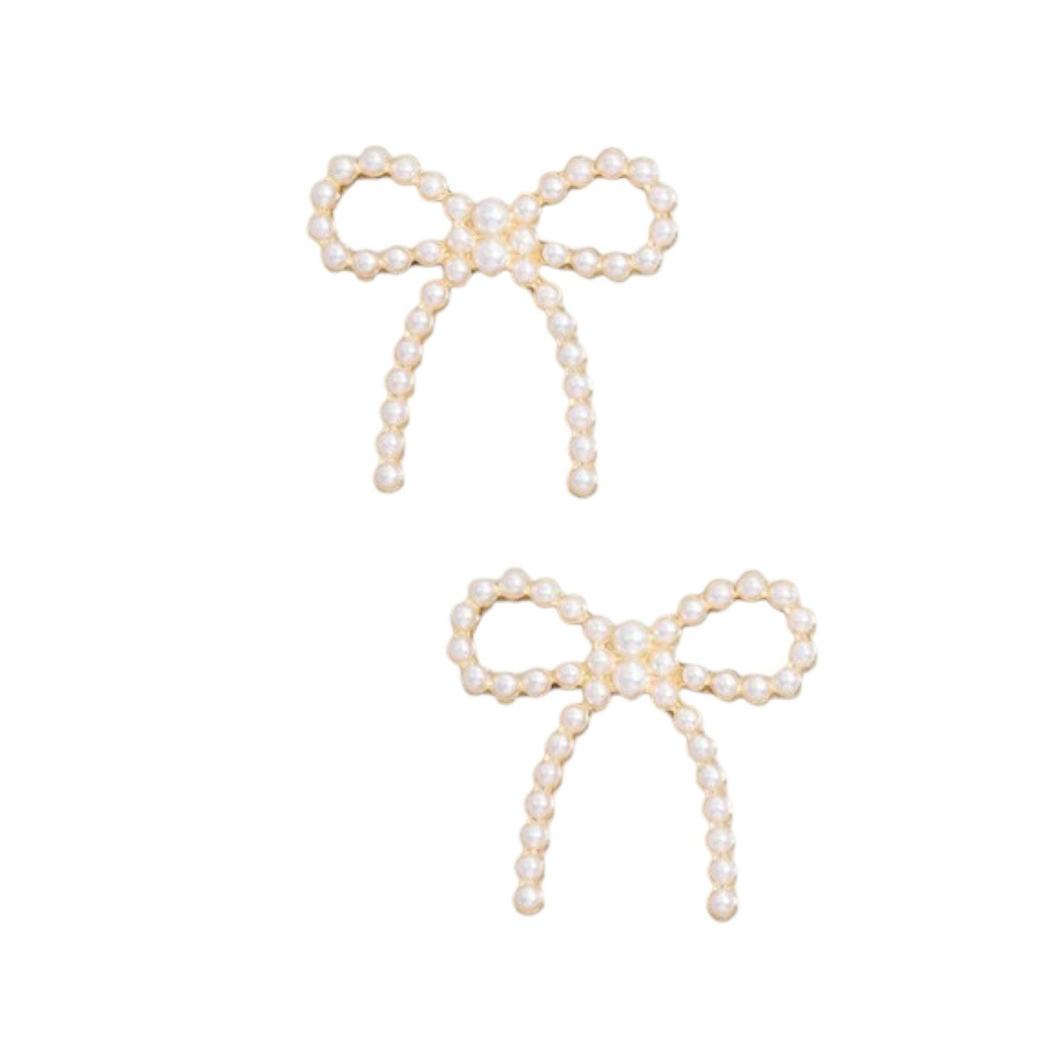 Pearly Bow Earrings