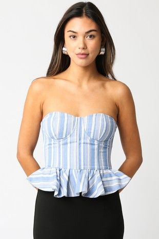 Valentina Stripe Corset Top