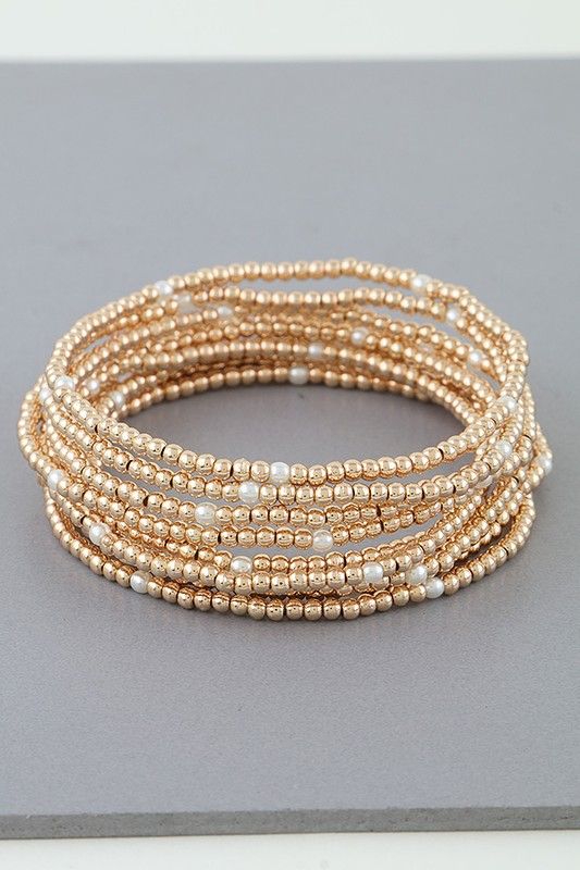 Multi Mini Pearl Bracelet Set