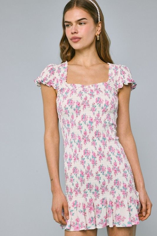 Brandy Cap Sleeve Floral Dress