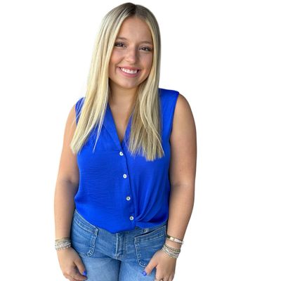 Emily Knotted Top-Royal