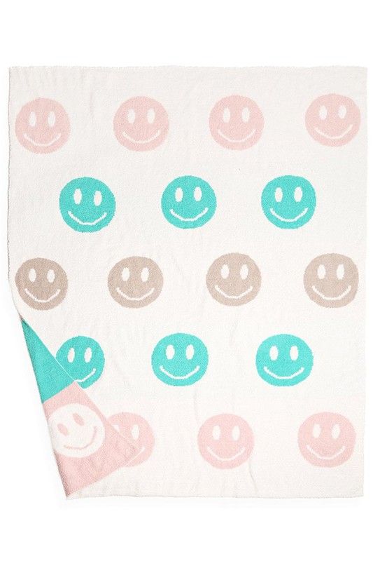 All Over Smiles Blanket-Pastel