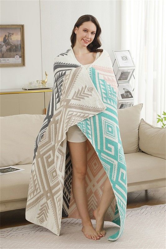 Tribal Blanket-Turq