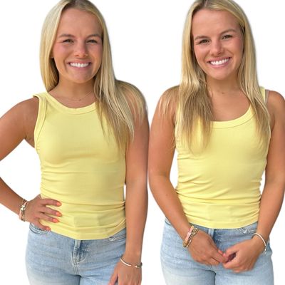 Two Way Long Tank-Yellow