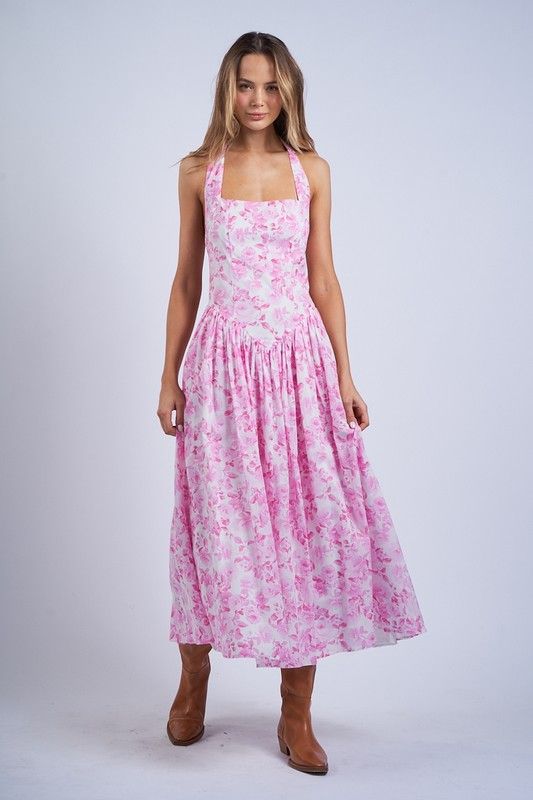 Rosie Halter Midi Dress