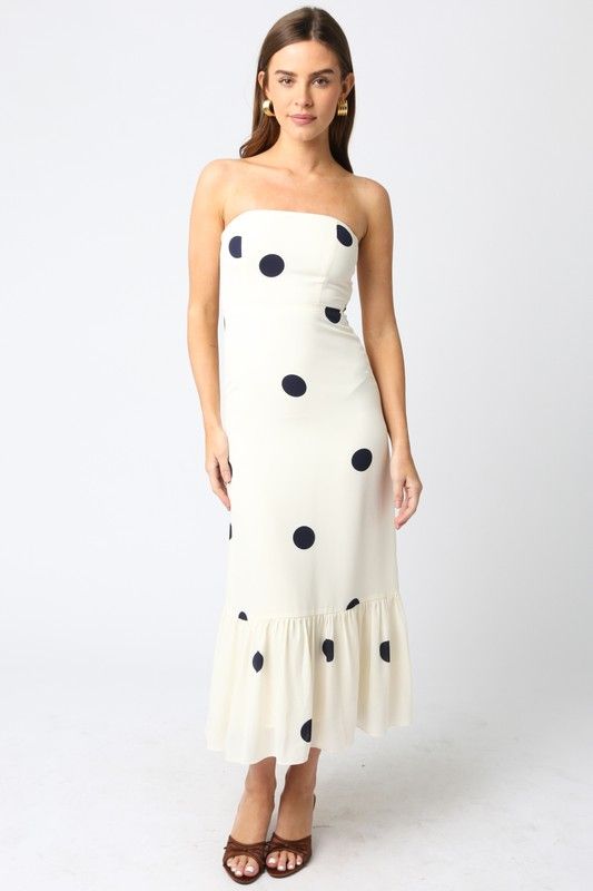 Strapless Dotty Dress