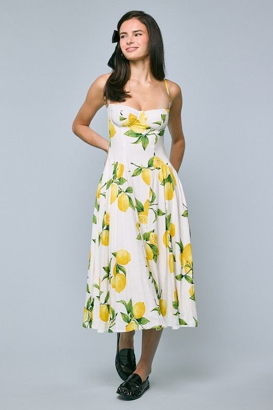 Fresh Lemon Midi Dress