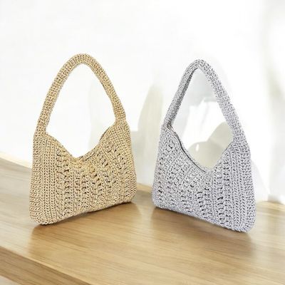 Braided Metallic Hobo Bag