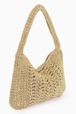 Braided Metallic Hobo Bag