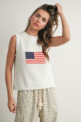 Merica Sweater-wht