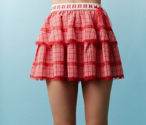 Gingham Bow Mini Skirt