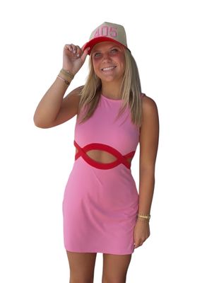 Wavy Cut Out Athletic Dress