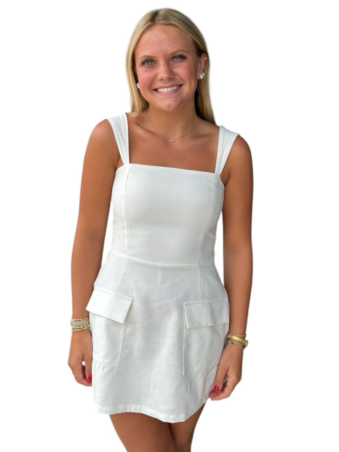 Kate Mini Dress-White