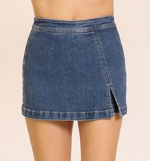 Dark Denim Mini Skort