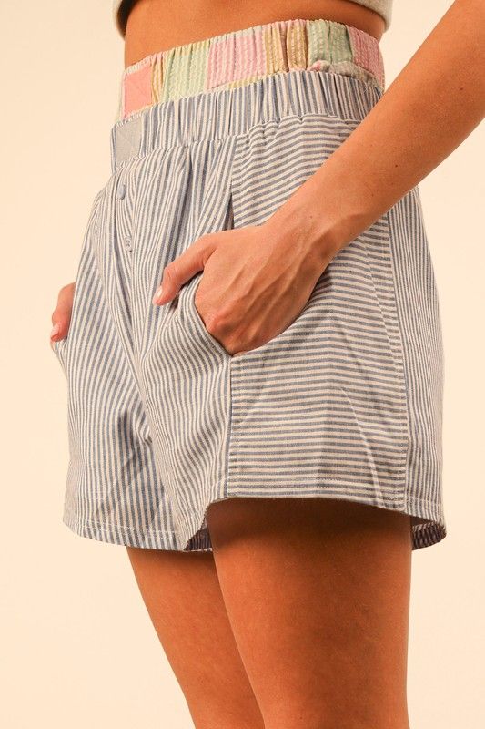 Boyfriend Boxers-Blue Stripe