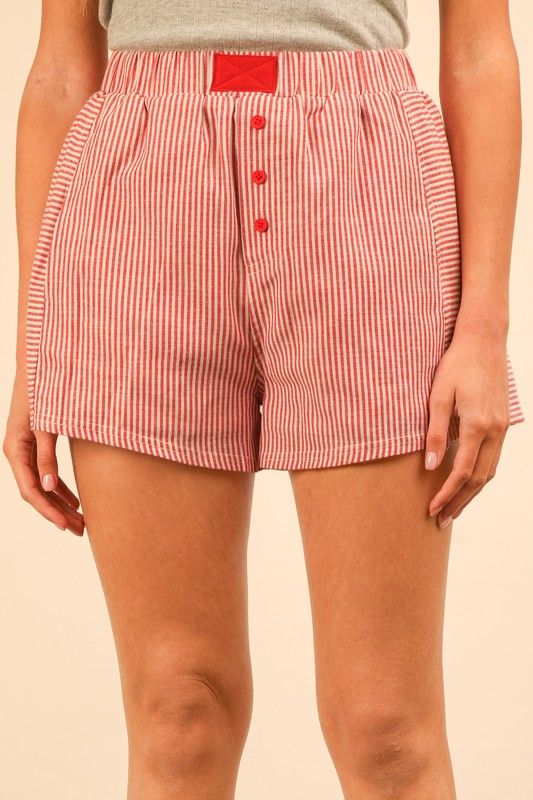 Boyfriend Boxers-Red Stripe