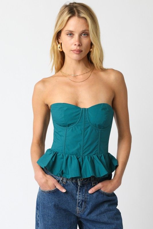 Haddie Corset Top-Green