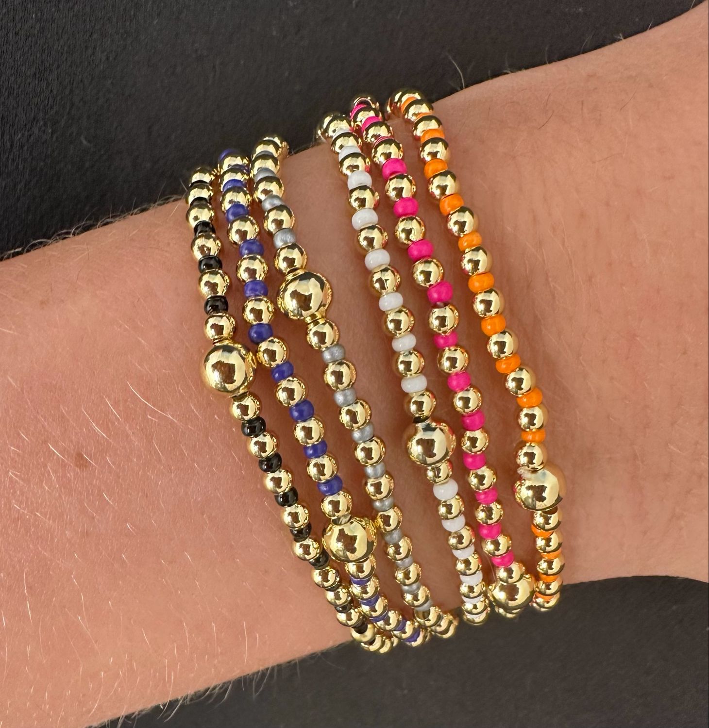 E Beaded Bracelets