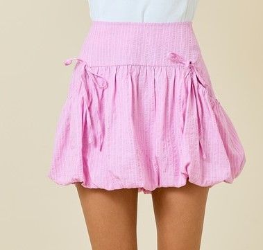Mandy Bubble Skirt-Pink