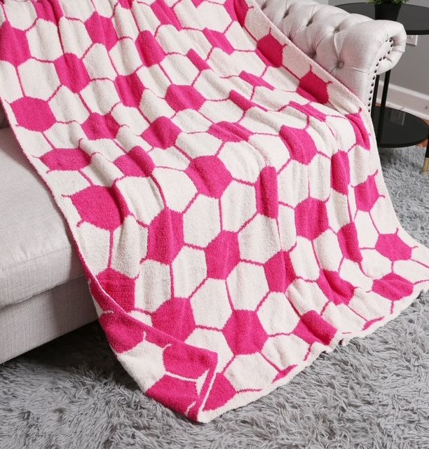 Soccer Blanket-Pink