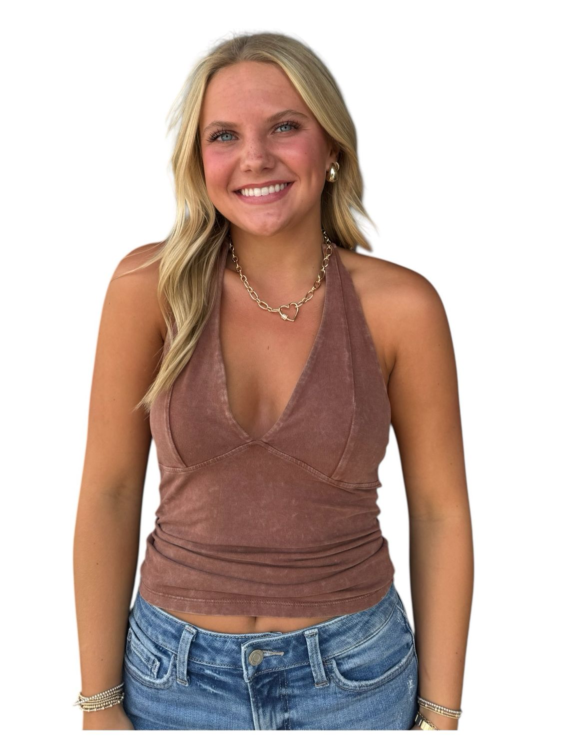 Heidi Halter Top-Brown