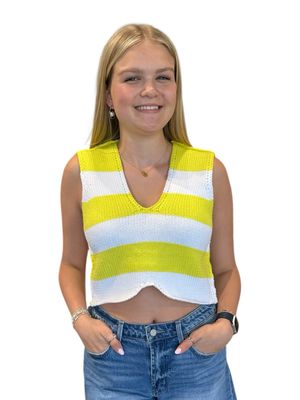 Hot Yellow Stripe Sweater