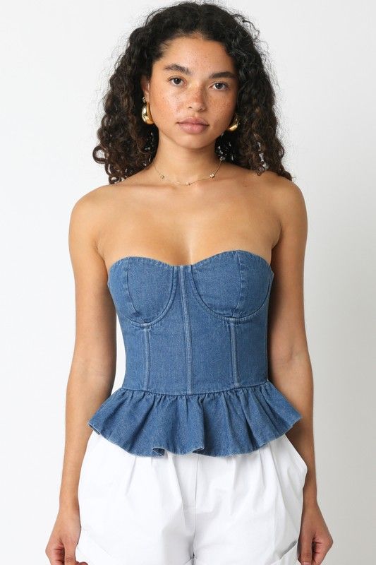 Haddie Denim Corset Top