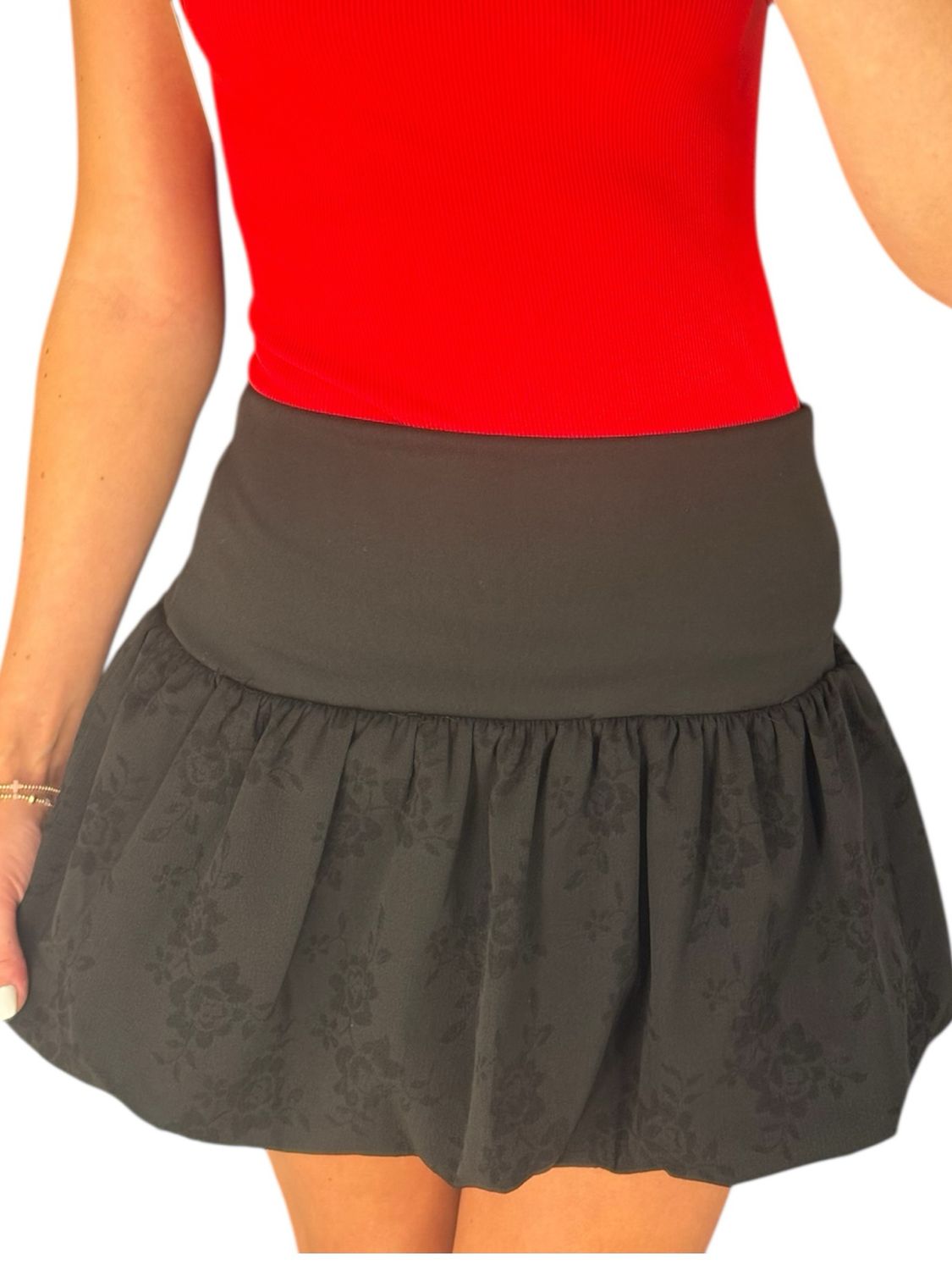 Bubbly Skirt-Blk