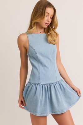 Dropwaist Denim Dress