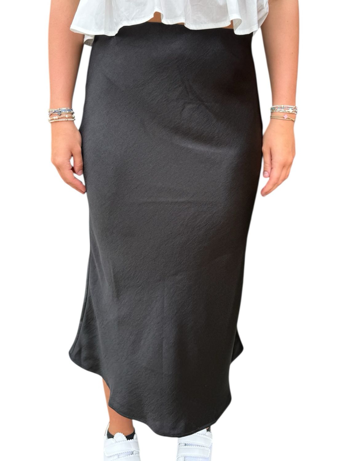 Blk Silky Midi