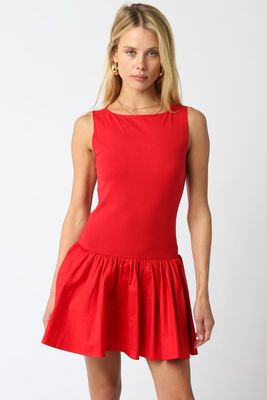 Jes Fit n Flare Dress-Red