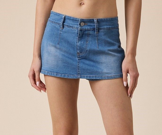 Denim Mini Skirt-Med