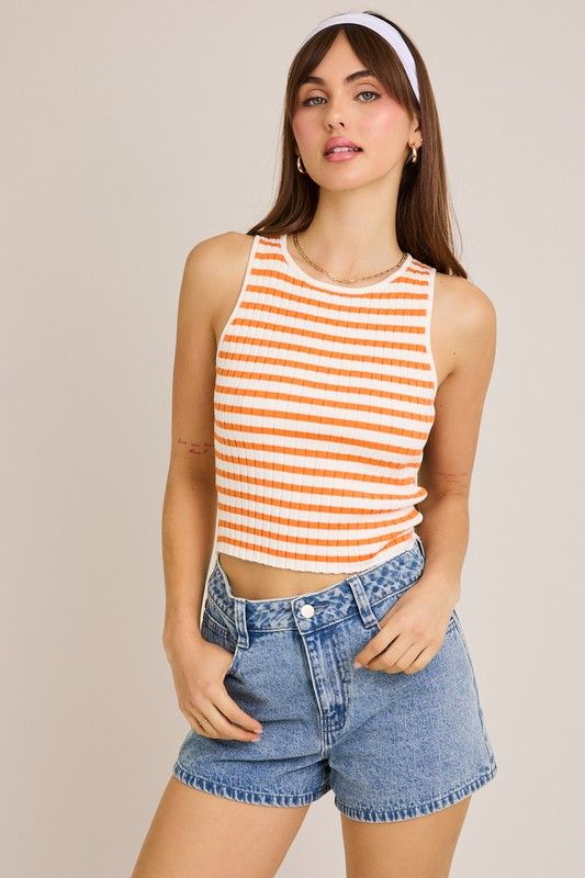 Stripey Tanky-Orange