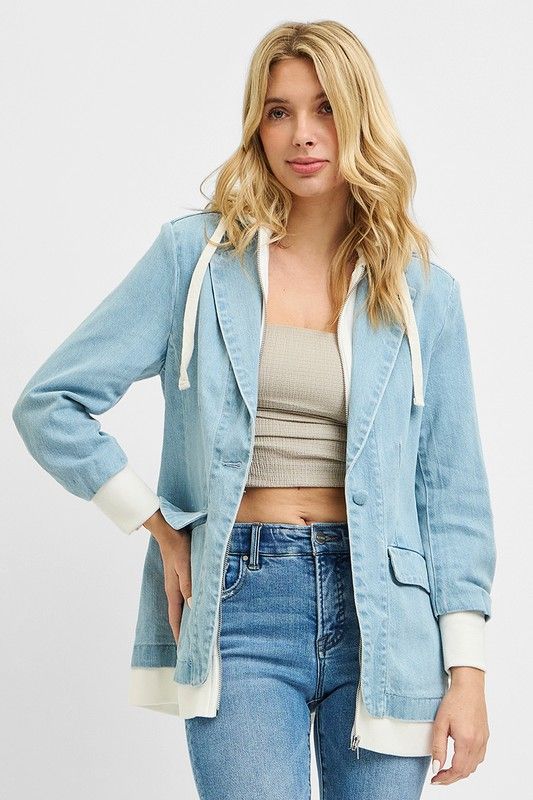 Denim Layered Blazer