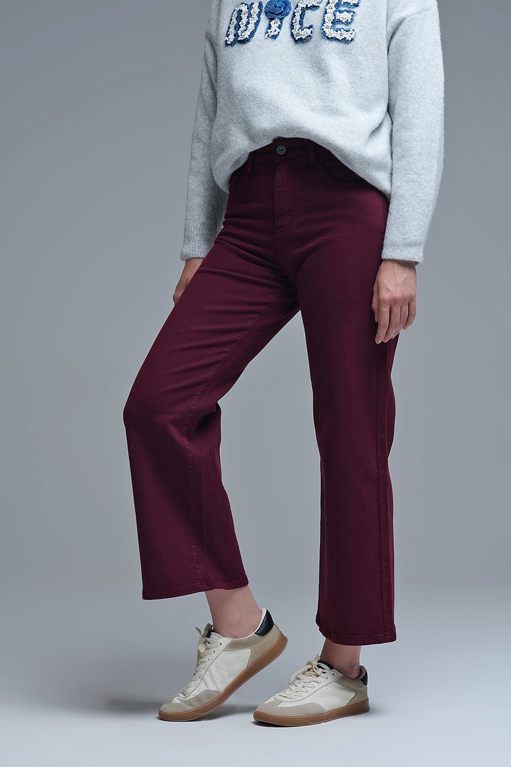Maroon Wide Leg