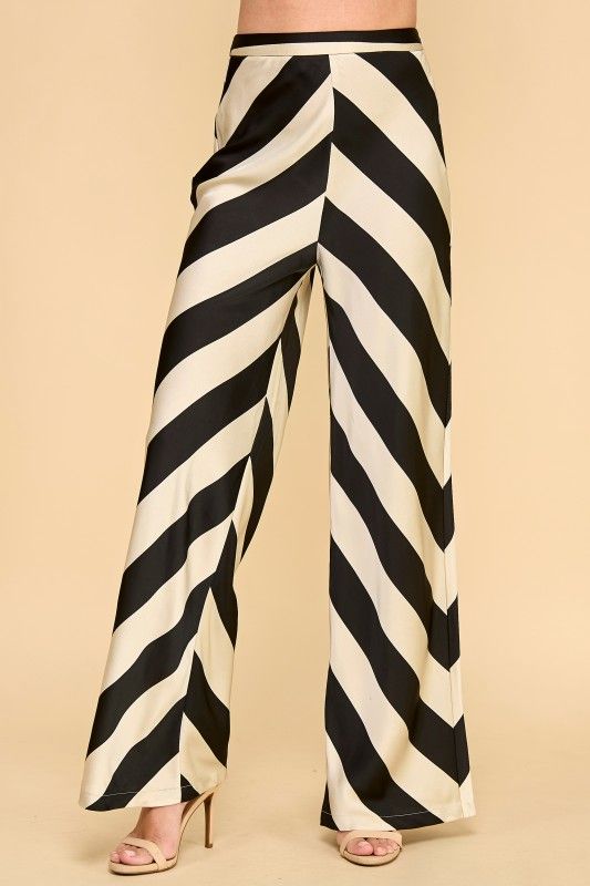 Silky Wide Stripe Pant