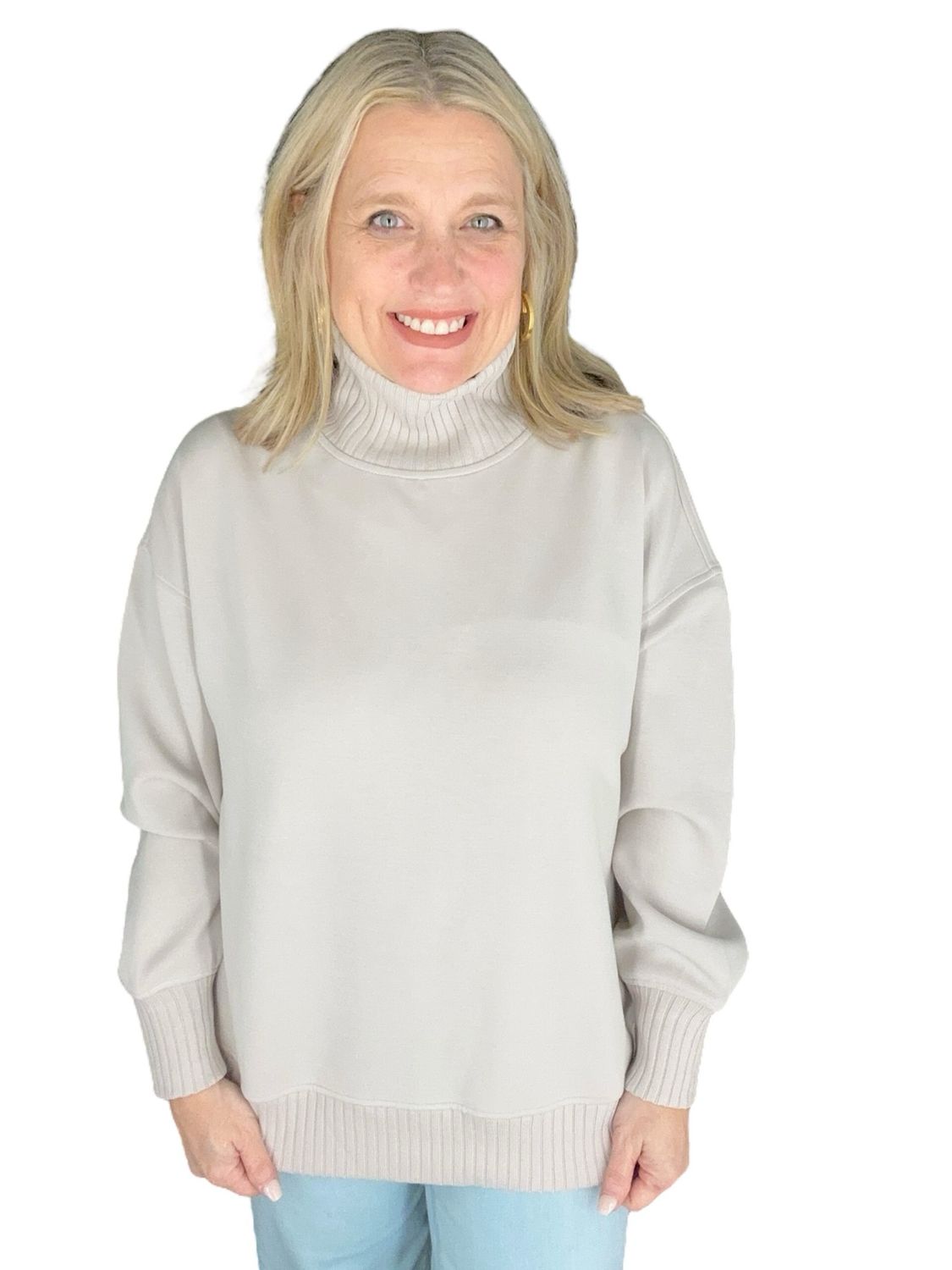 Super Softy Mock Neck-Cream