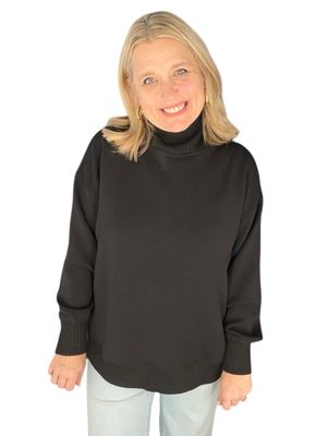 Super Softy Mock Neck-Blk