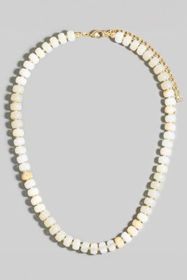 Cream Acrylic Bead Necklace
