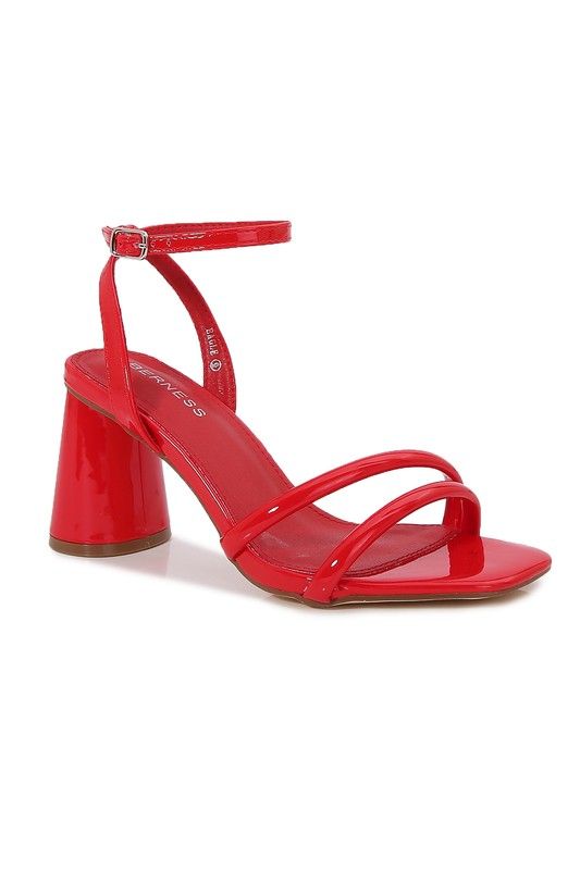 Stacie Block Heel-Red
