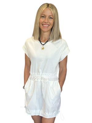 Ashley Cargo Dress-Wht