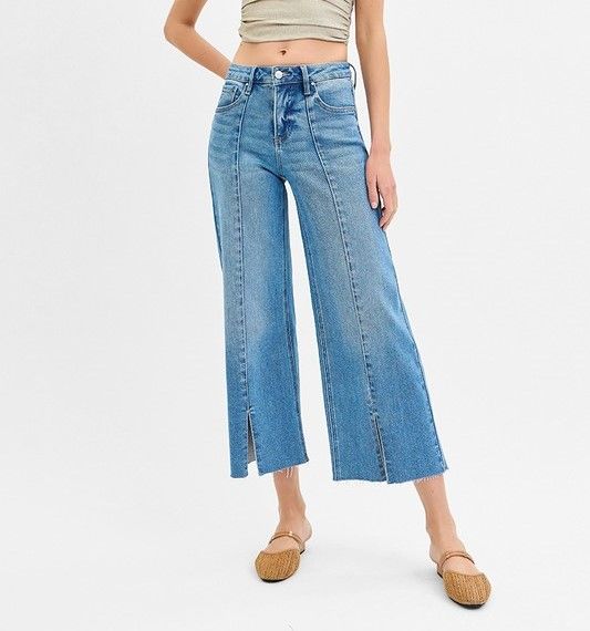 Lani Mid Rise Wide Slit Jean