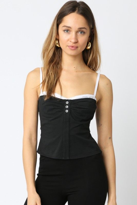 Zoe Layered Top-Blk