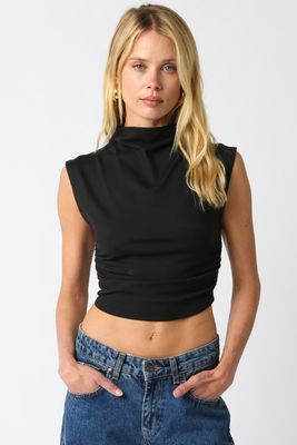 Sarah Crop Top-Blk